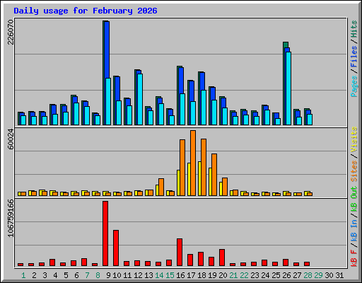 Daily usage for February 2026