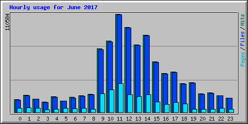 Hourly usage for June 2017