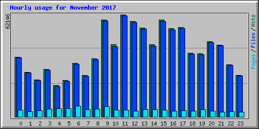Hourly usage for November 2017