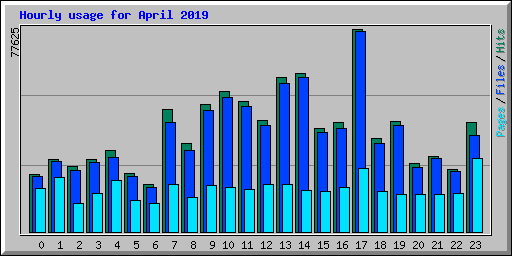Hourly usage for April 2019