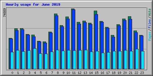 Hourly usage for June 2019