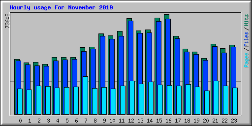 Hourly usage for November 2019