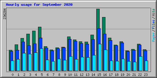 Hourly usage for September 2020