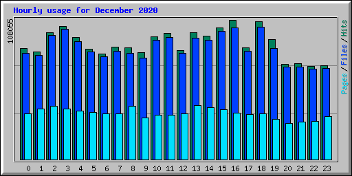 Hourly usage for December 2020