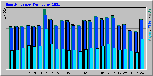 Hourly usage for June 2021