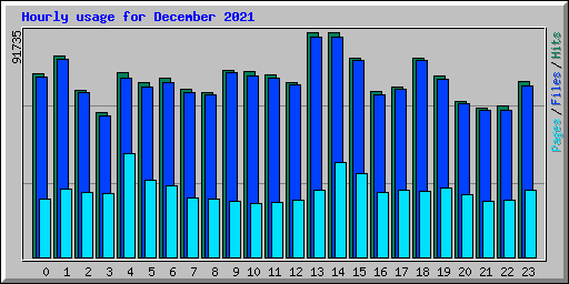 Hourly usage for December 2021