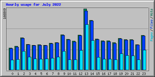 Hourly usage for July 2022