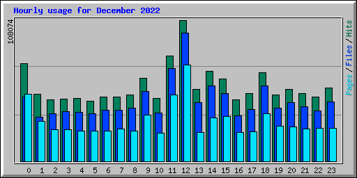 Hourly usage for December 2022