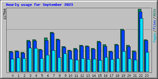 Hourly usage for September 2023