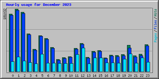 Hourly usage for December 2023