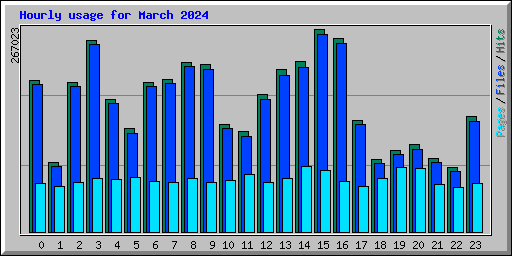Hourly usage for March 2024
