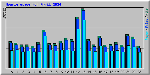 Hourly usage for April 2024