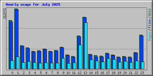 Hourly usage for July 2025
