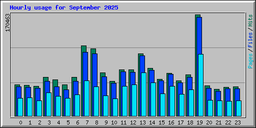 Hourly usage for September 2025