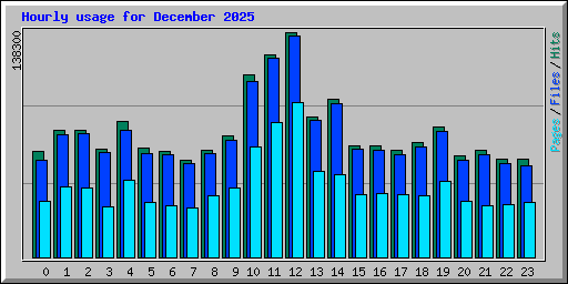 Hourly usage for December 2025